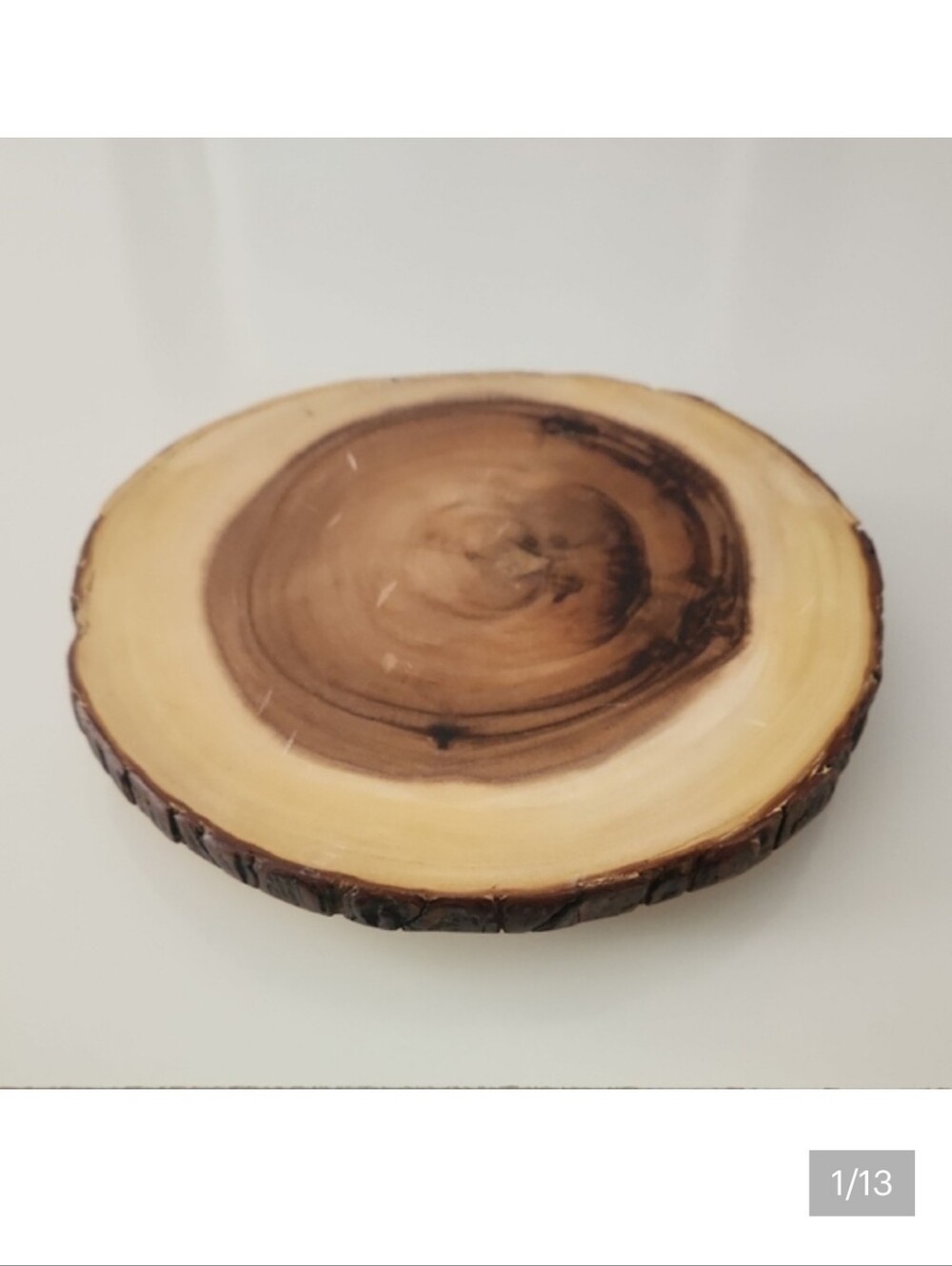 Lipper International Handcrafted Acacia Tree Bark Server / Plant Stand
